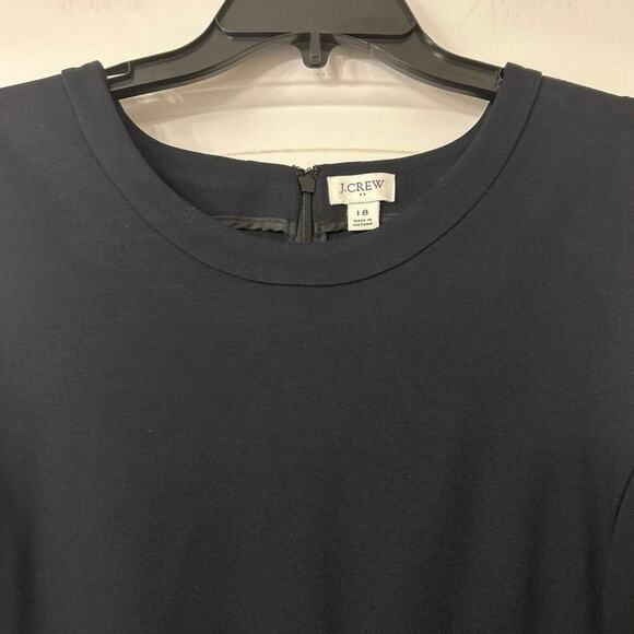 J Crew Black Ponte Knit Stretch Sleeveless Sheath Dress Minimalist Versatile 18 - Picture 7 of 15